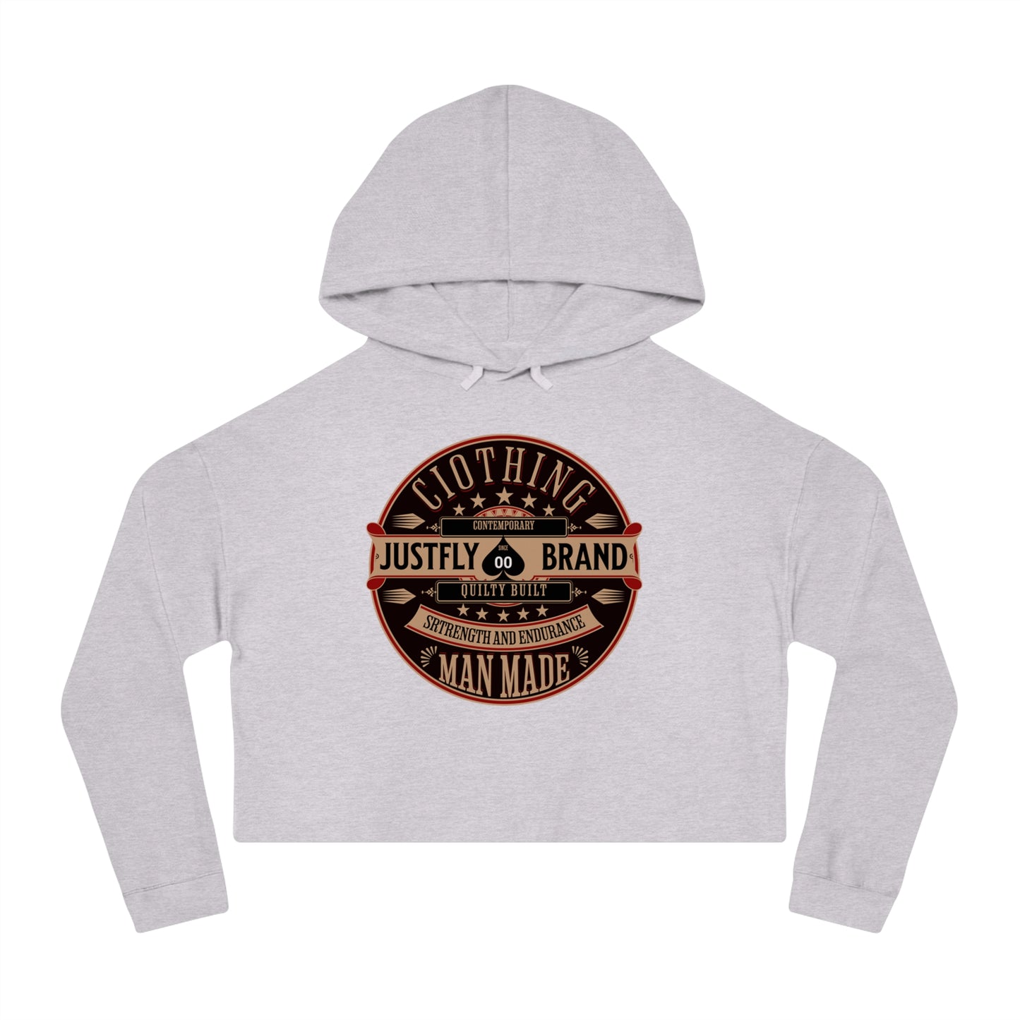 Women’s Cropped Hooded Sweatshirt Just Fly Fashion 2000 Brand