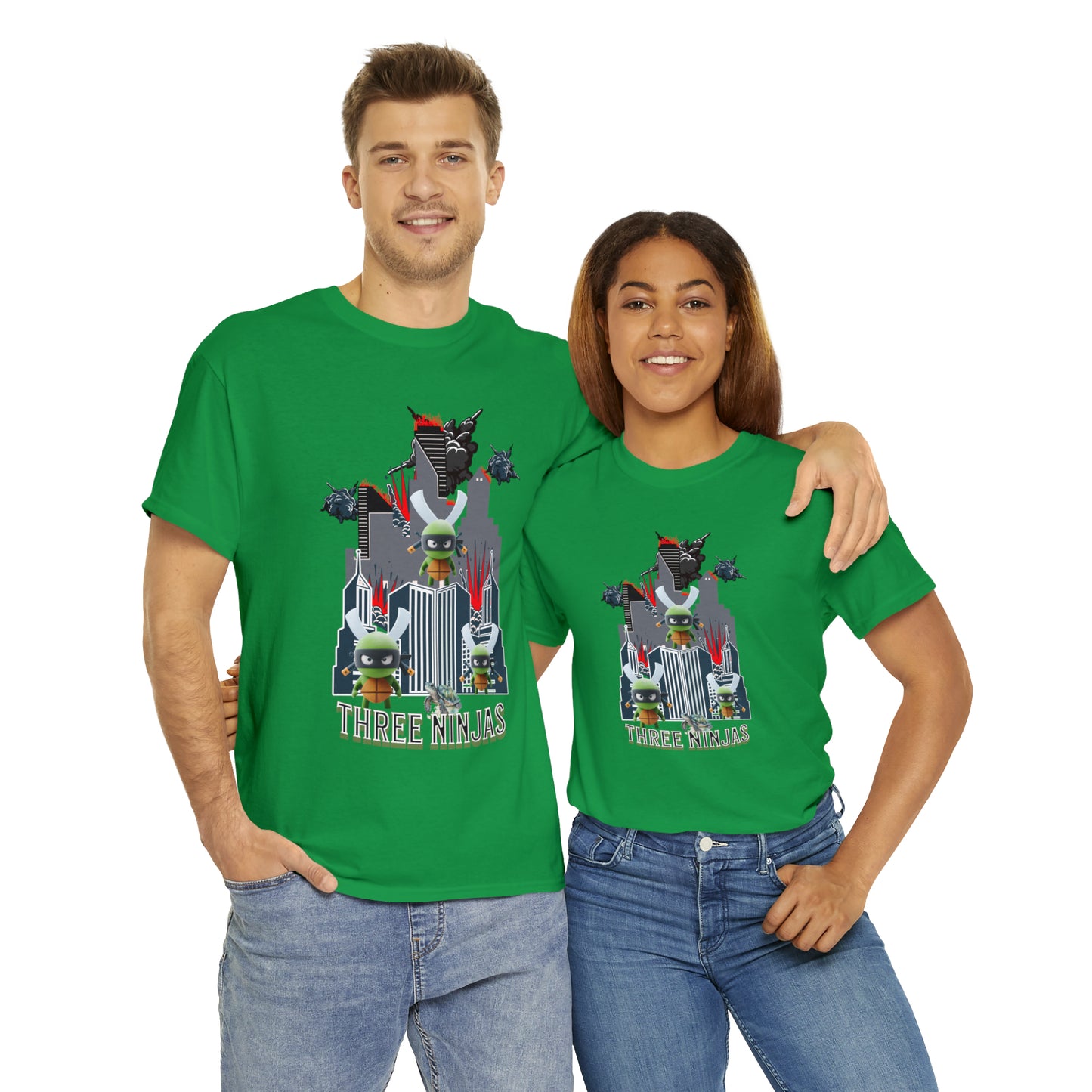 Unisex Heavy Cotton Tee  Three Ninjas