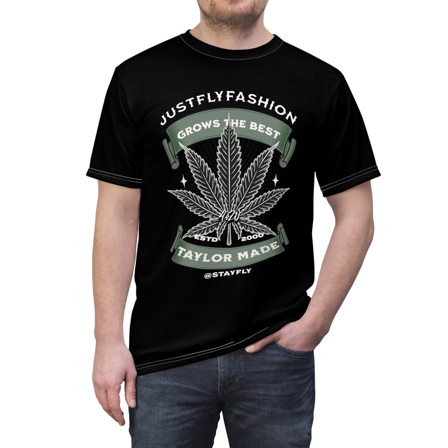Unisex Cut & Sew Tee (AOP) JUST FLY FASHION GRWS THE BEST TAYOR MADE