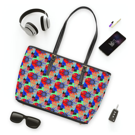 PU Leather Shoulder Bag STAR FLOWER BAG