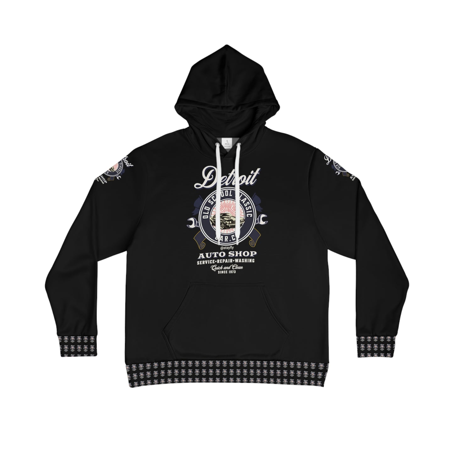 Men's Hoodie (AOP) Detroit Old School Classic Car Co..