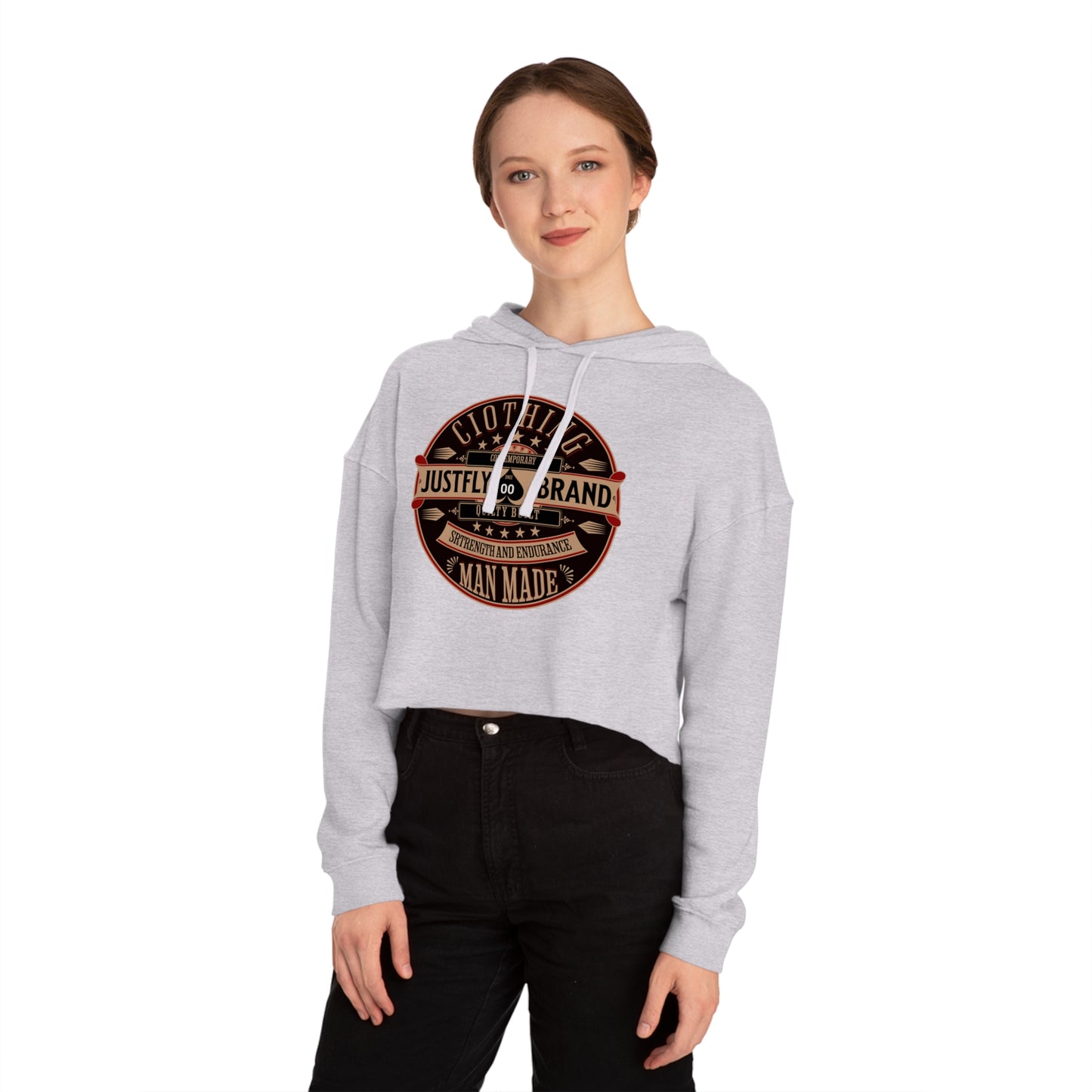 Women’s Cropped Hooded Sweatshirt Just Fly Fashion 2000 Brand