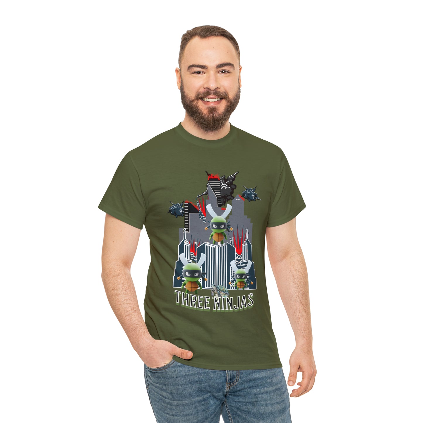 Unisex Heavy Cotton Tee  Three Ninjas