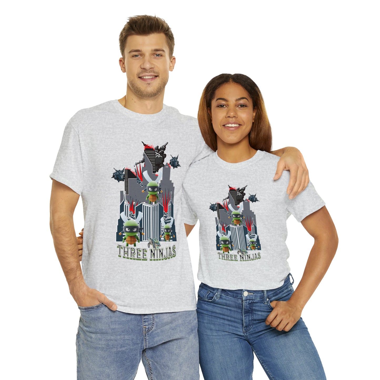 Unisex Heavy Cotton Tee  Three Ninjas