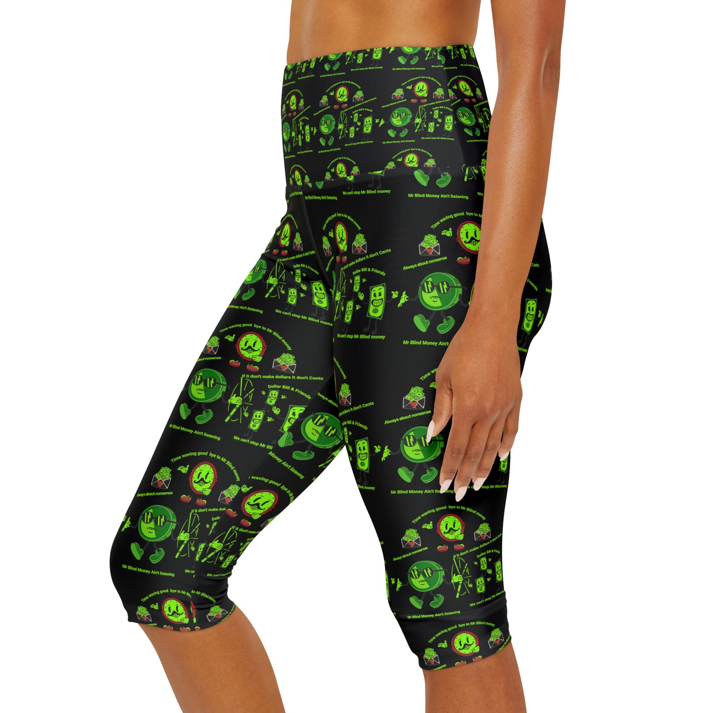 Yoga Capri Leggings (AOP) JUST FLY PATTERN