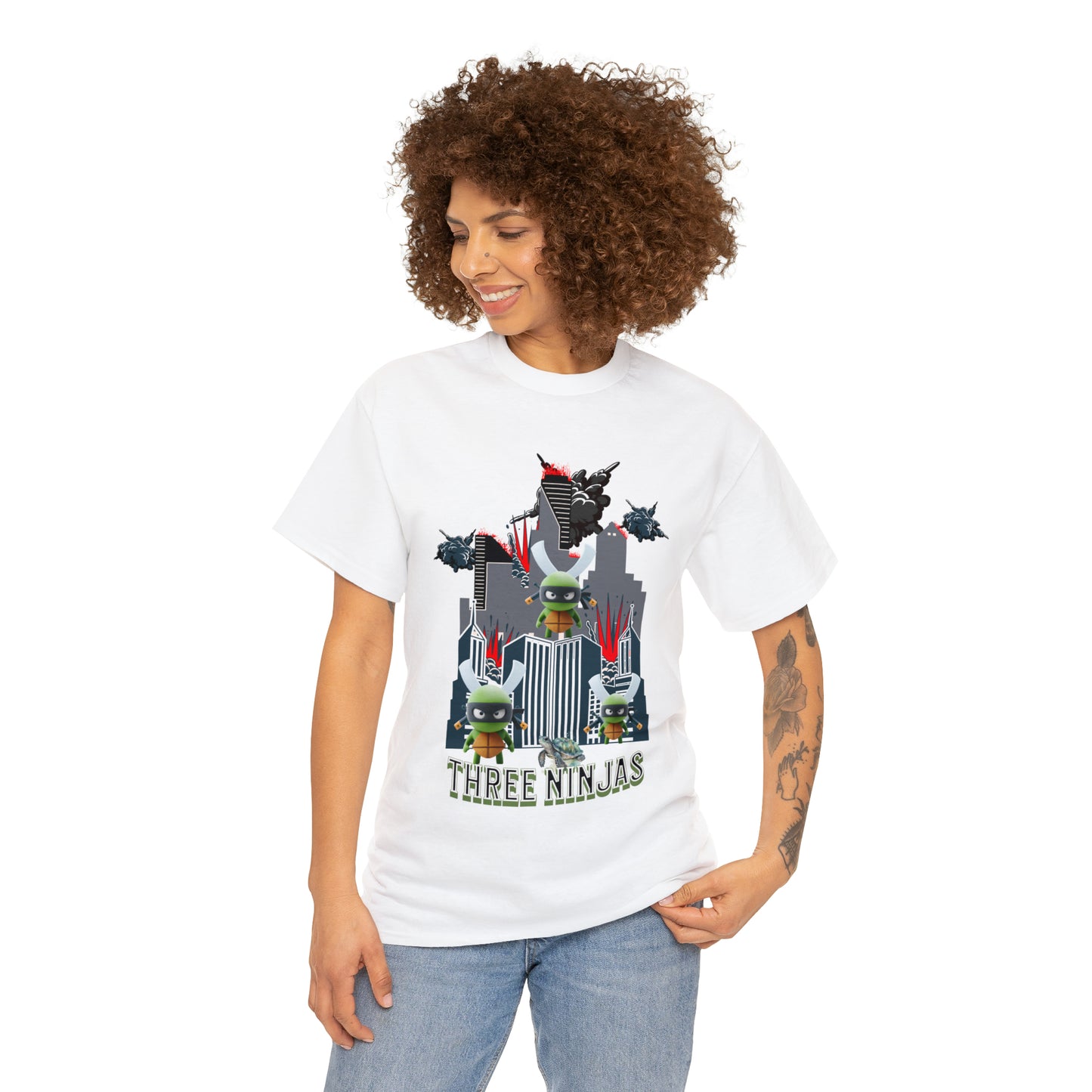 Unisex Heavy Cotton Tee  Three Ninjas