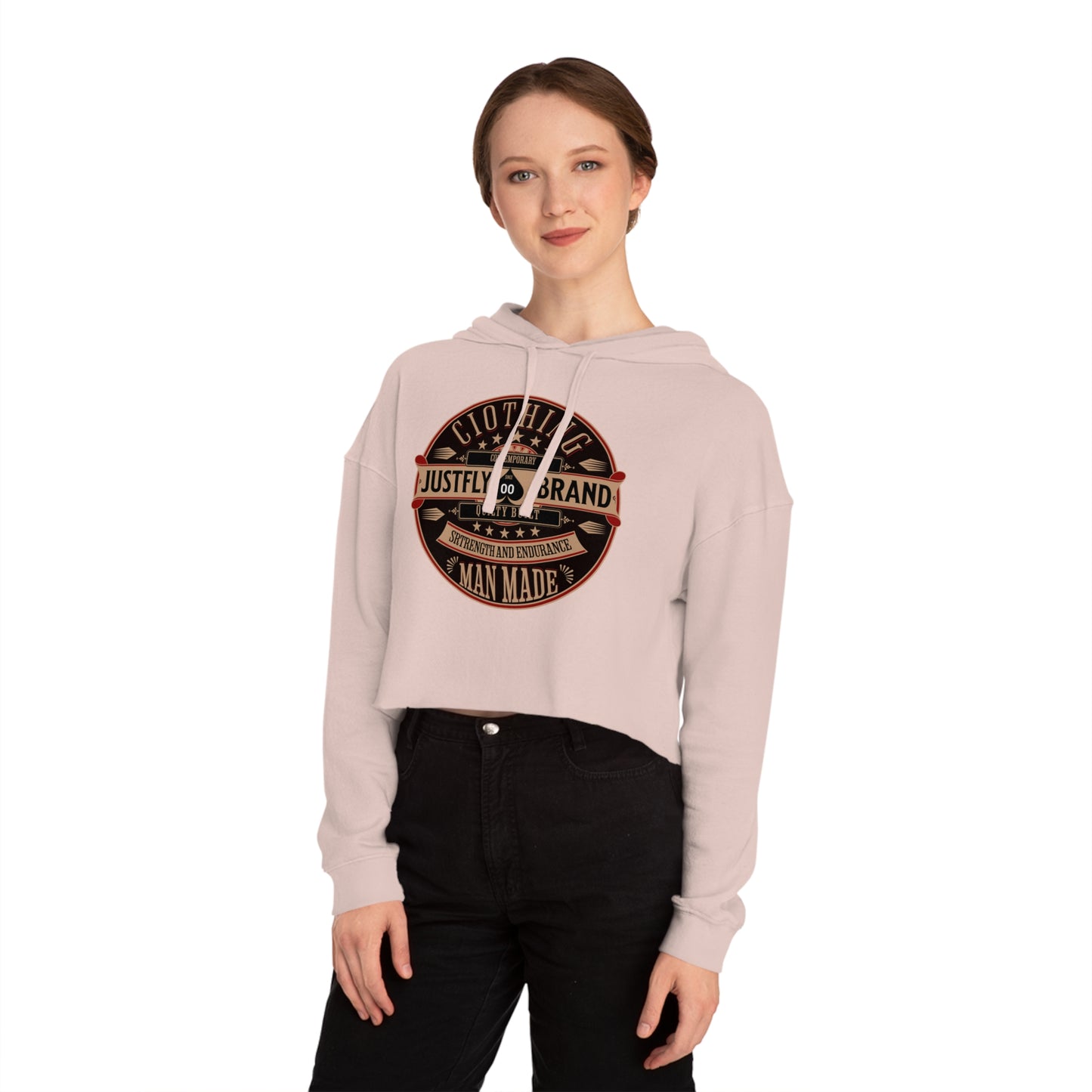 Women’s Cropped Hooded Sweatshirt Just Fly Fashion 2000 Brand