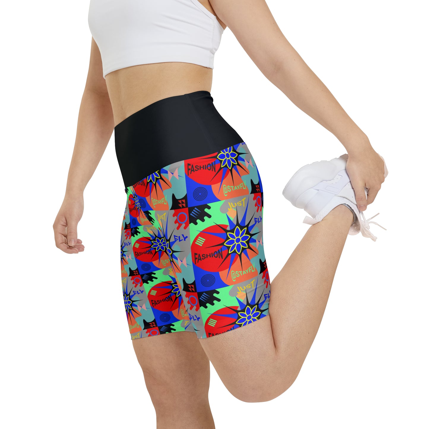 Women's Workout Shorts (AOP)STAR FLOWER