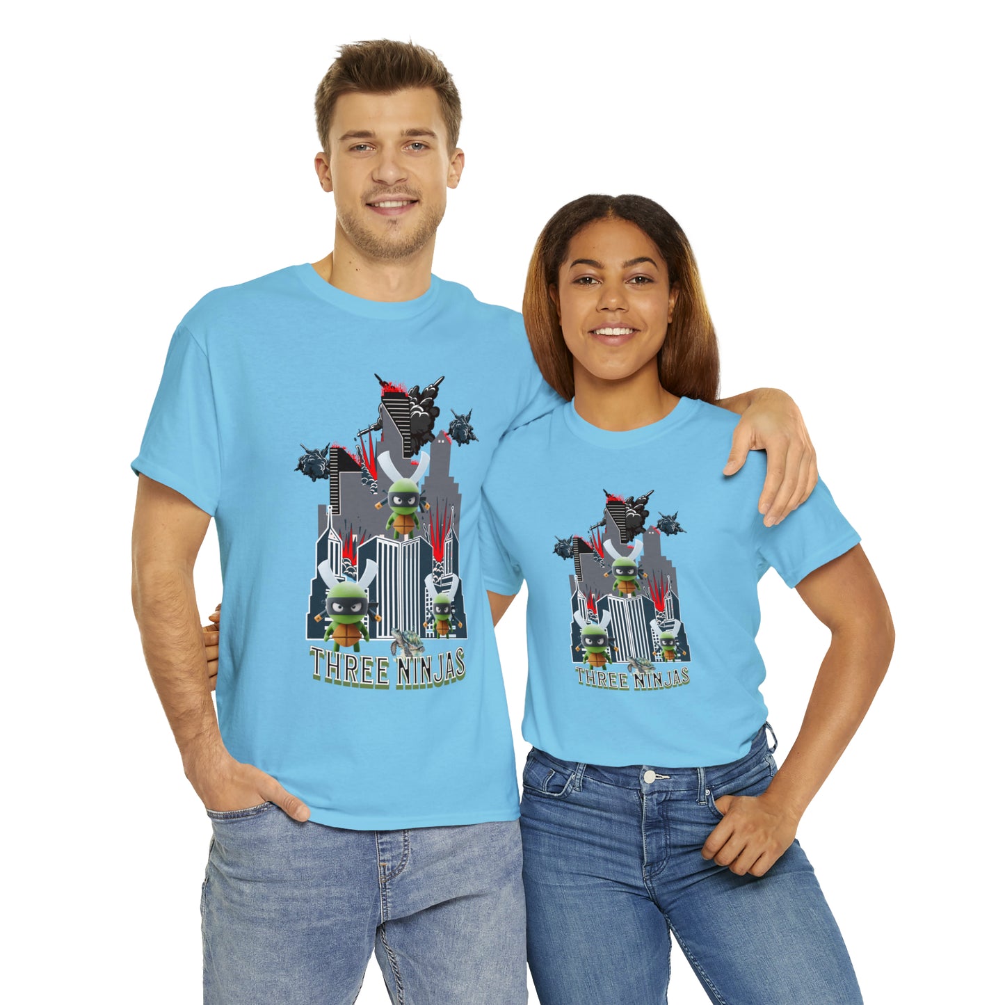 Unisex Heavy Cotton Tee  Three Ninjas
