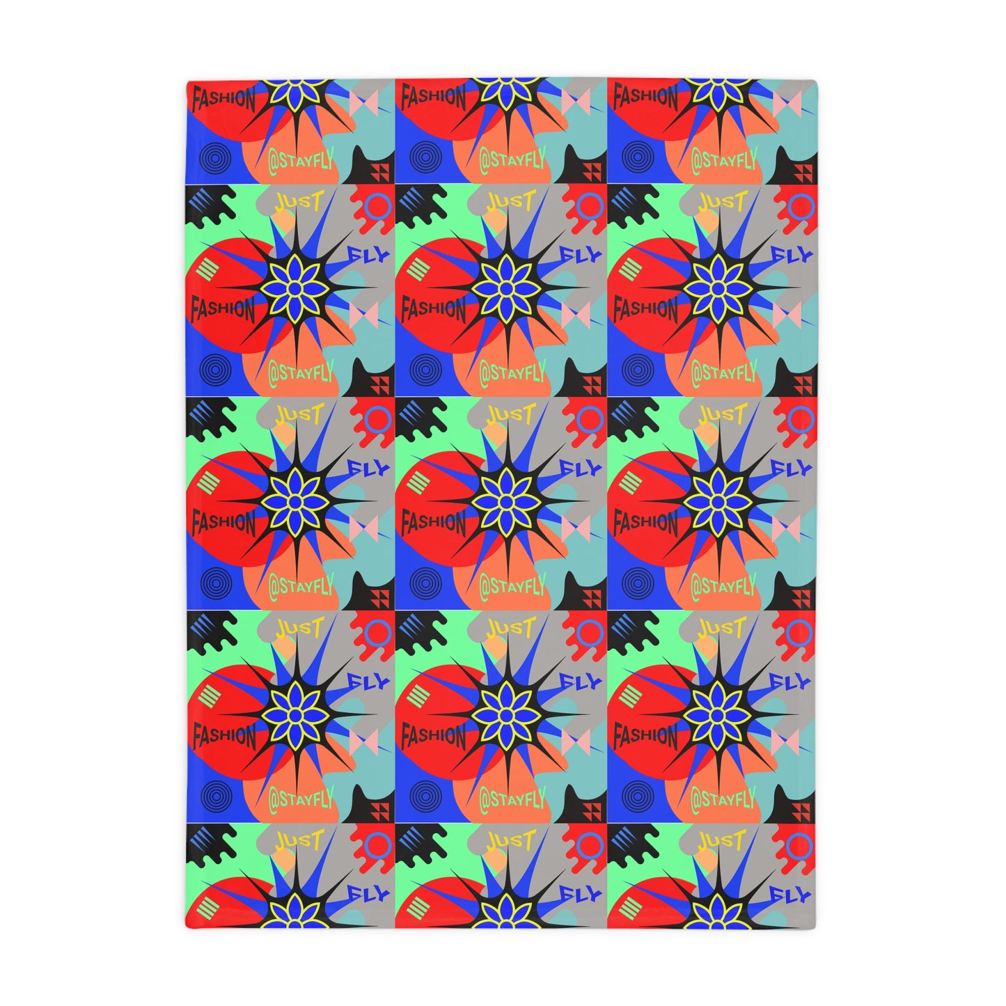 Plush Fleece Blanket  STAR FLOWER