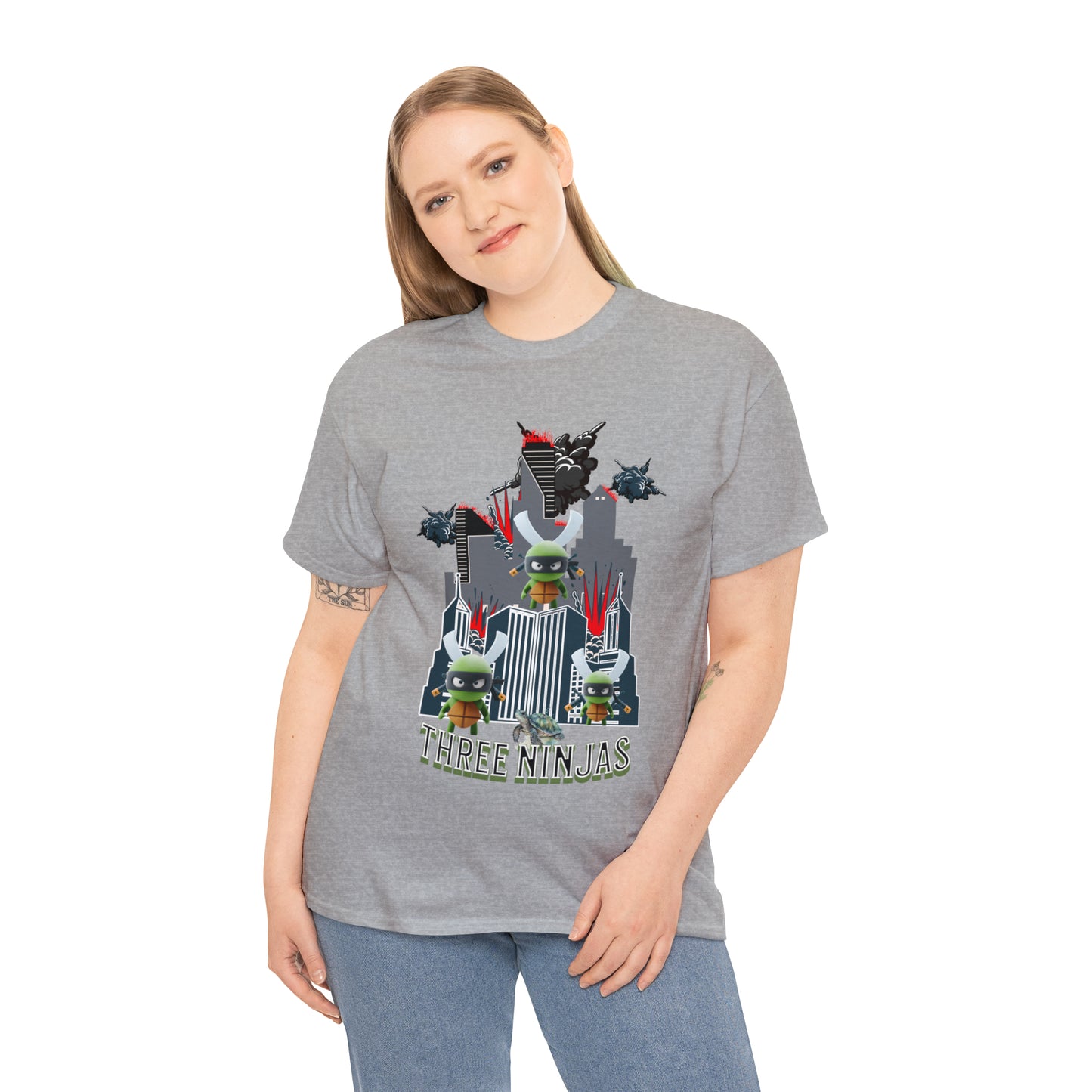 Unisex Heavy Cotton Tee  Three Ninjas