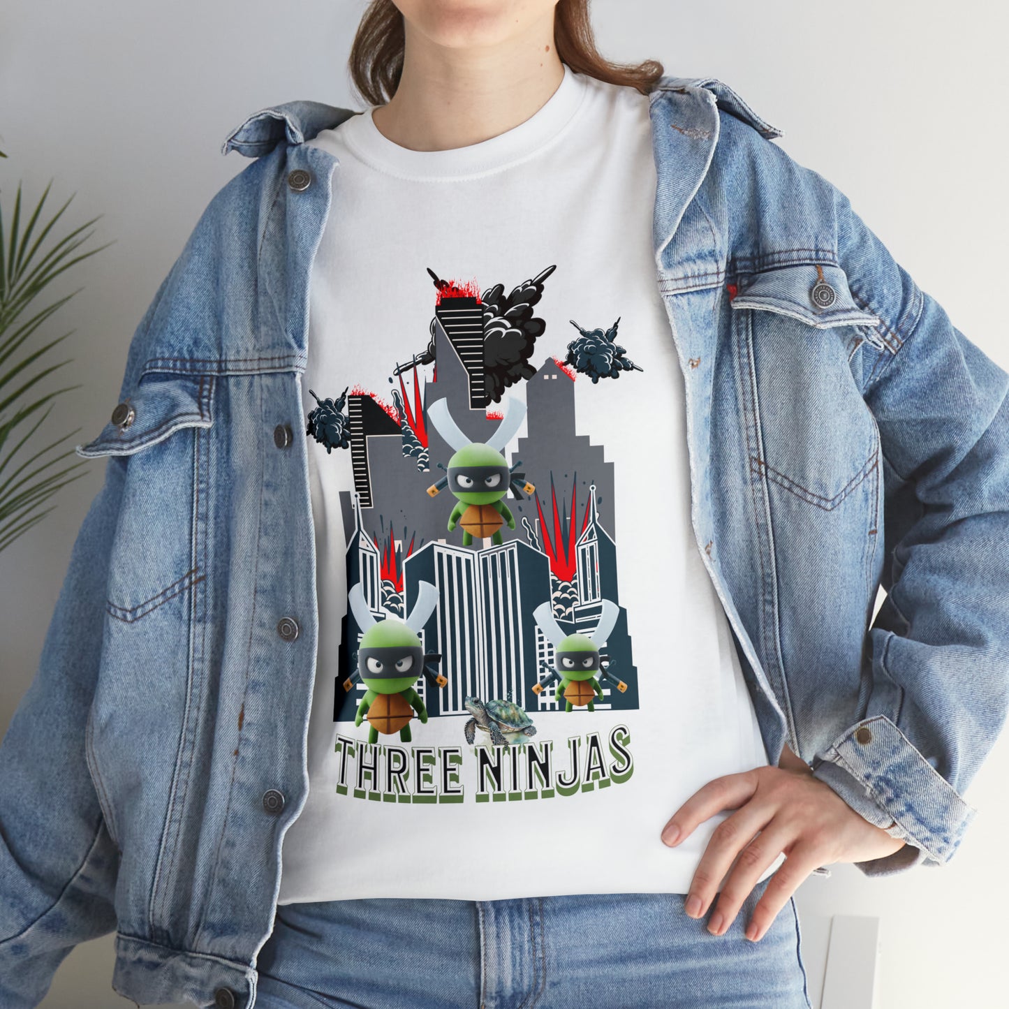 Unisex Heavy Cotton Tee  Three Ninjas