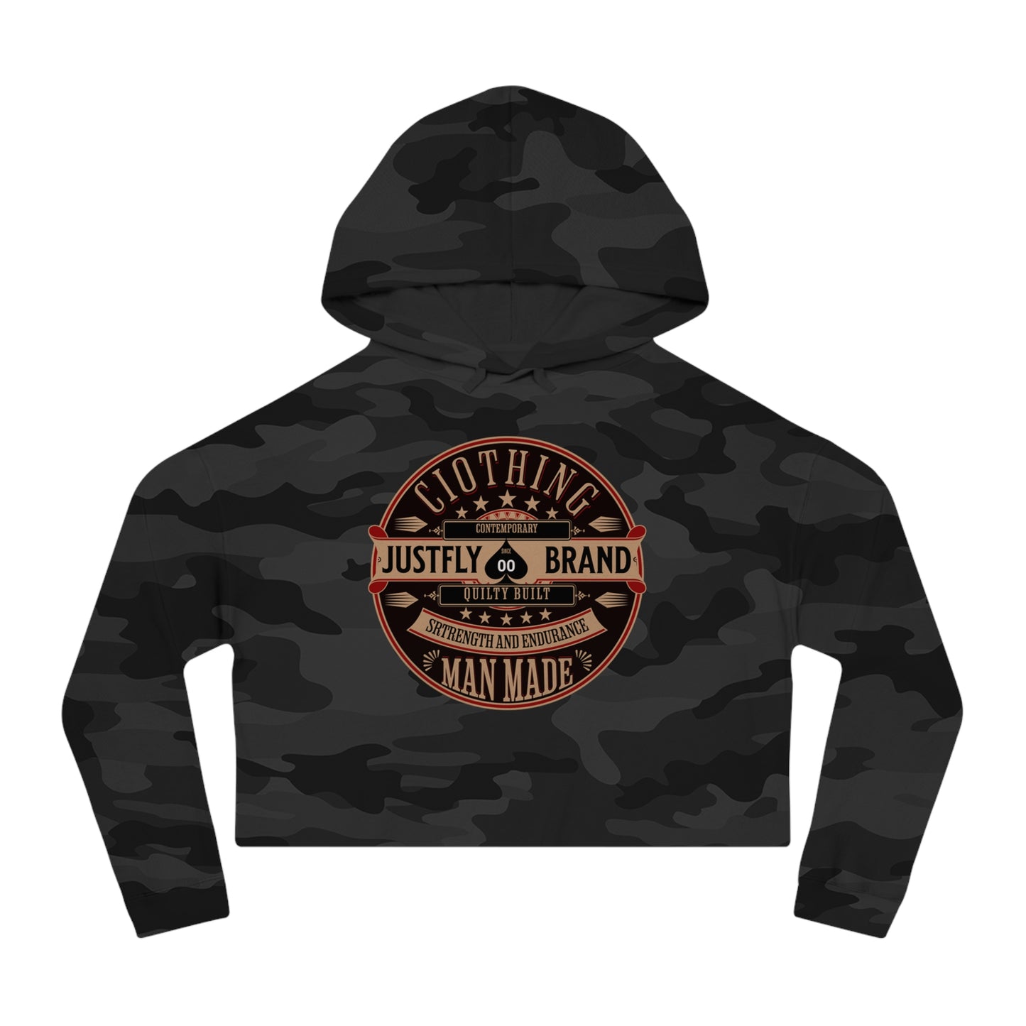 Women’s Cropped Hooded Sweatshirt Just Fly Fashion 2000 Brand