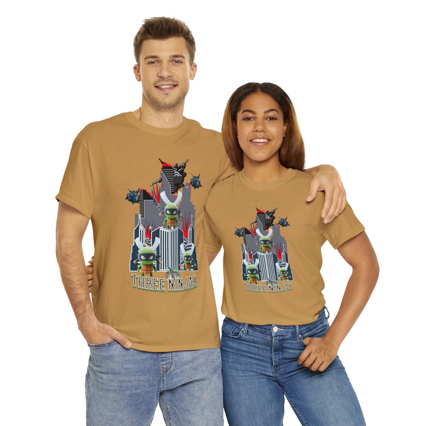 Unisex Heavy Cotton Tee  Three Ninjas