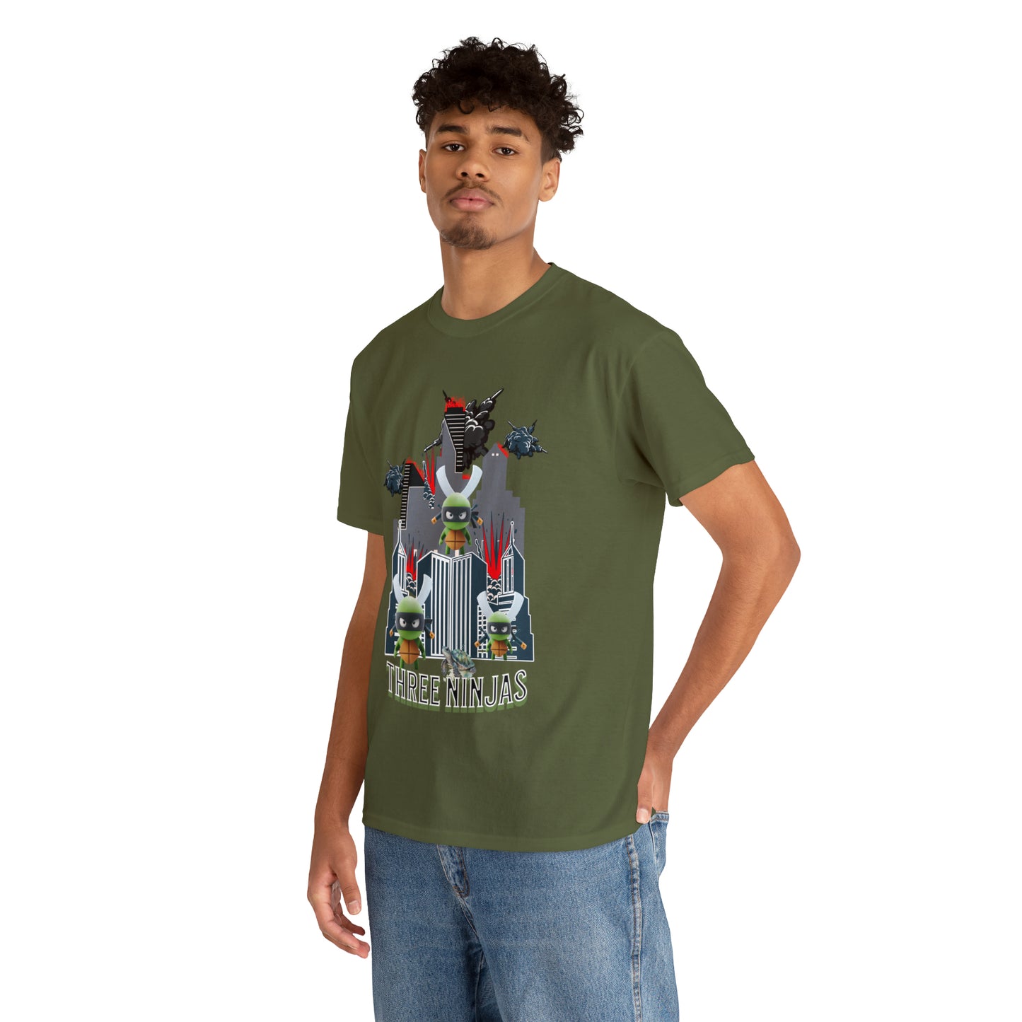Unisex Heavy Cotton Tee  Three Ninjas