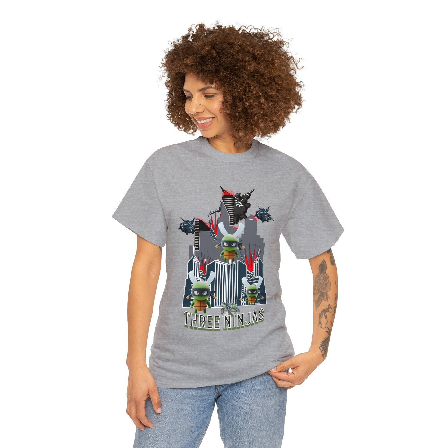 Unisex Heavy Cotton Tee  Three Ninjas