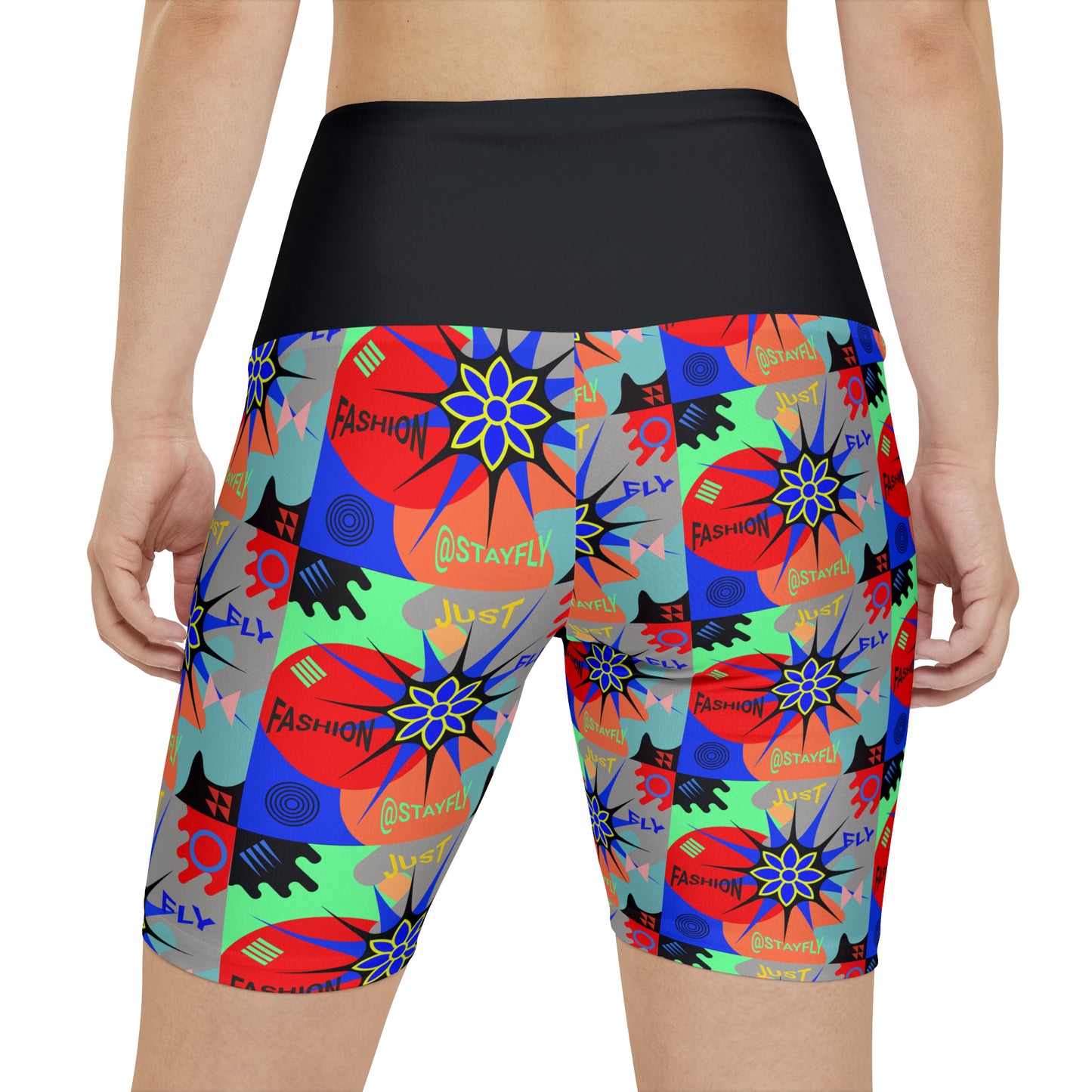 Women's Workout Shorts (AOP)STAR FLOWER