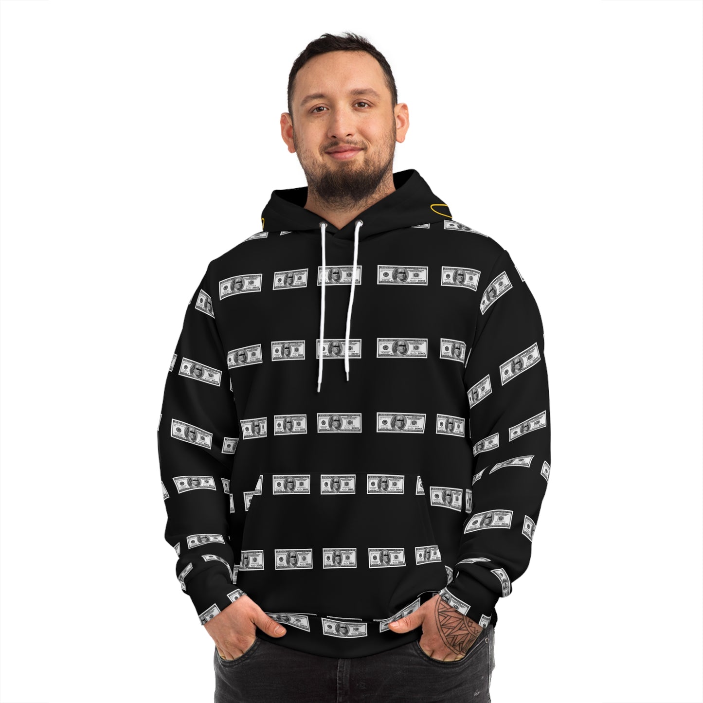 Fashion Hoodie (AOP) 100 Dollar Bill UNISEX @Stayfly
