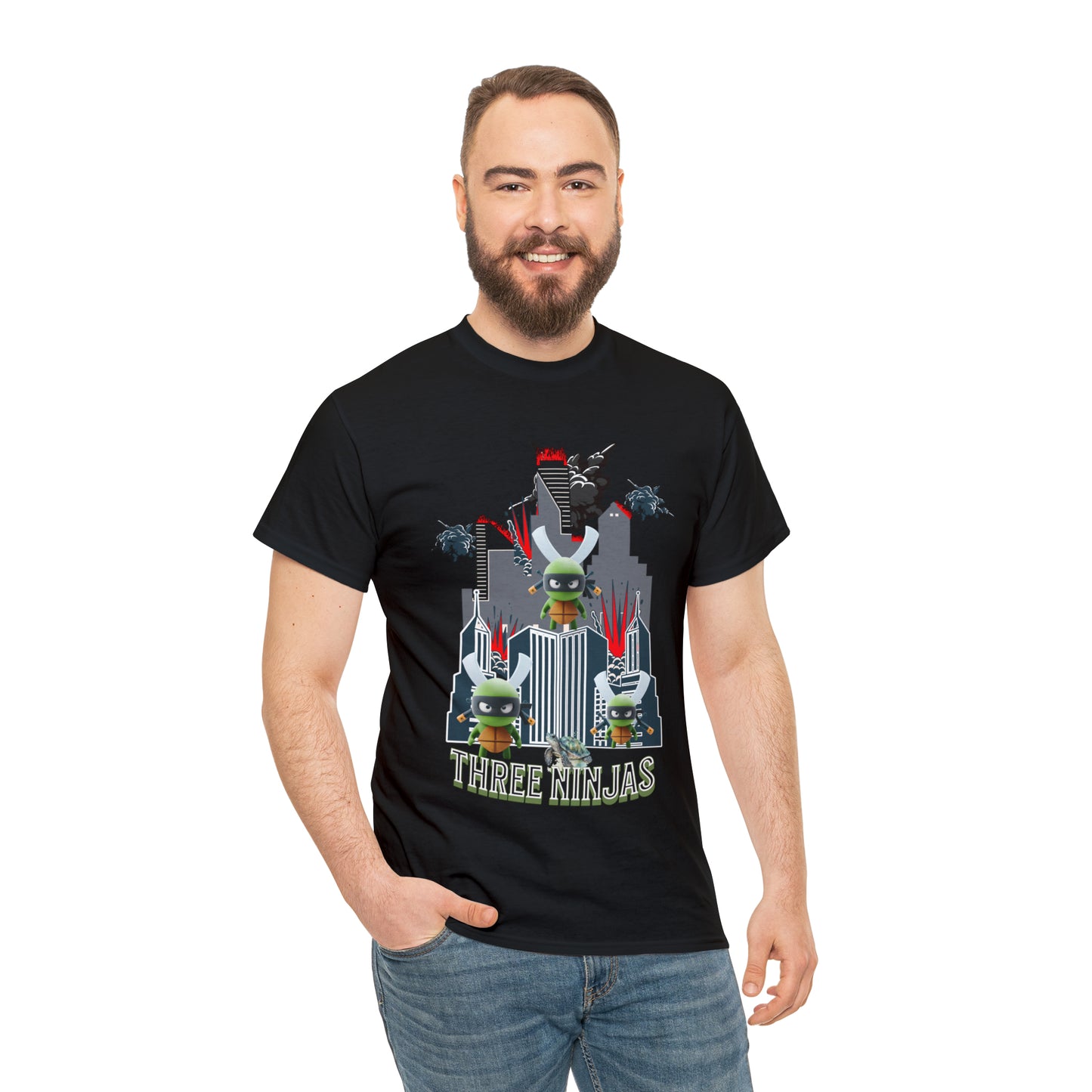 Unisex Heavy Cotton Tee  Three Ninjas