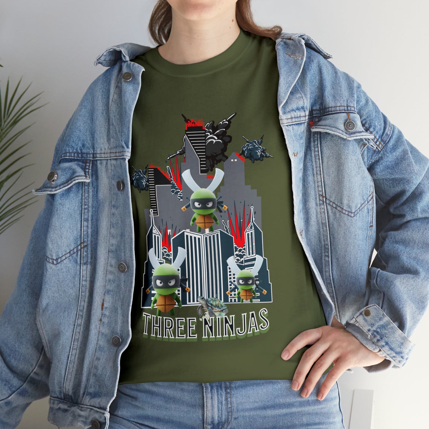 Unisex Heavy Cotton Tee  Three Ninjas