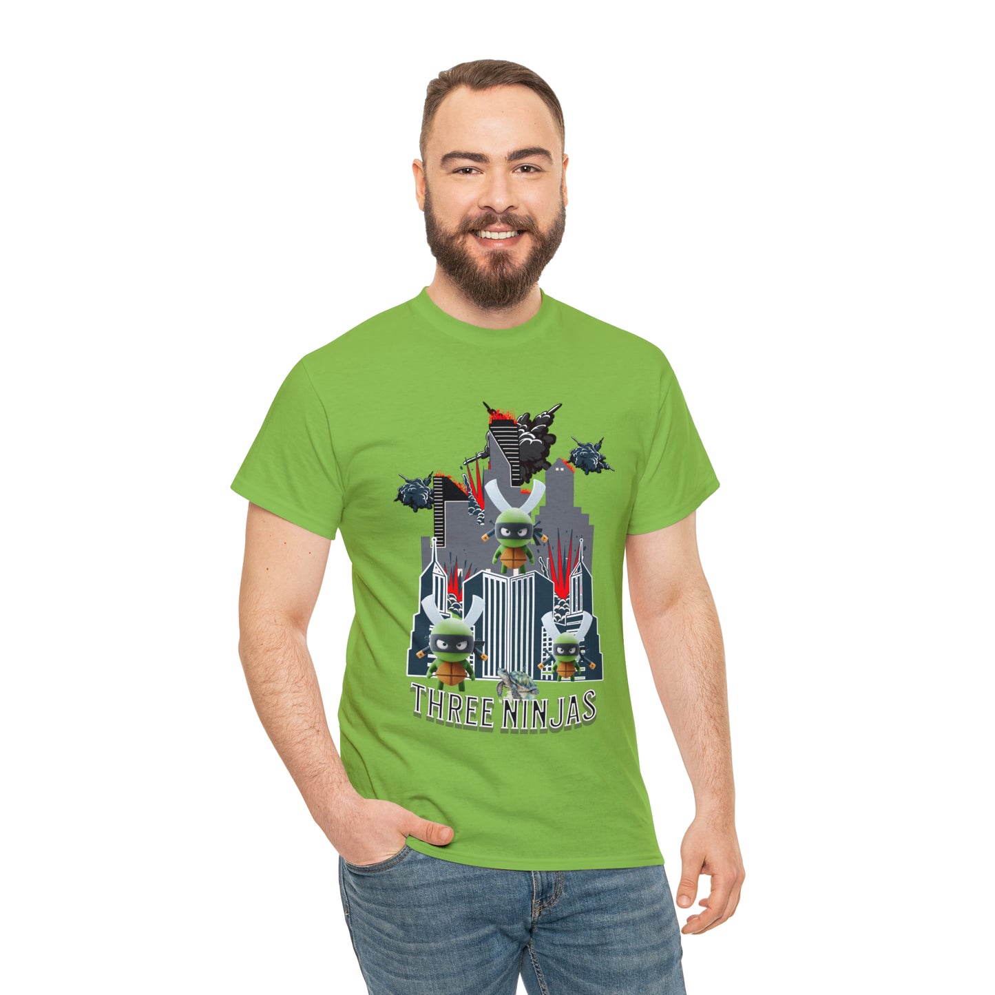 Unisex Heavy Cotton Tee  Three Ninjas