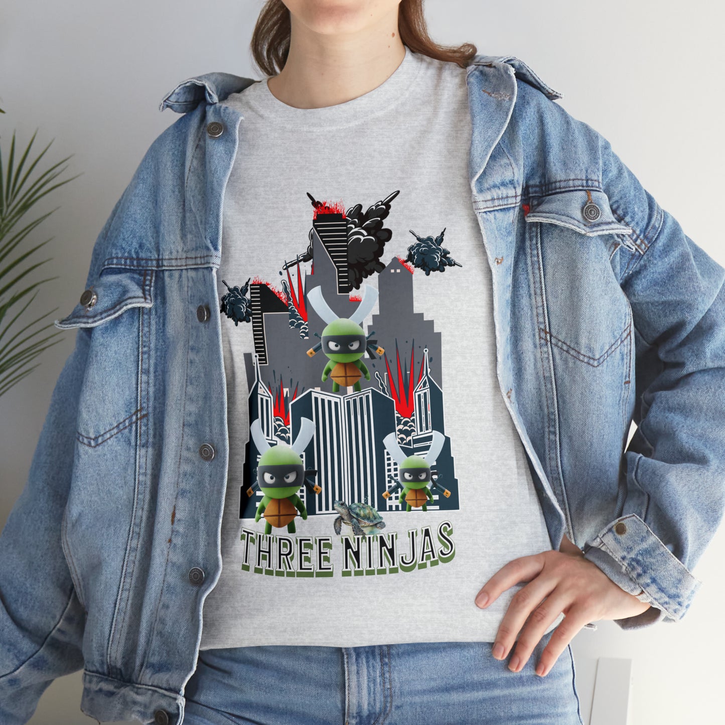 Unisex Heavy Cotton Tee  Three Ninjas