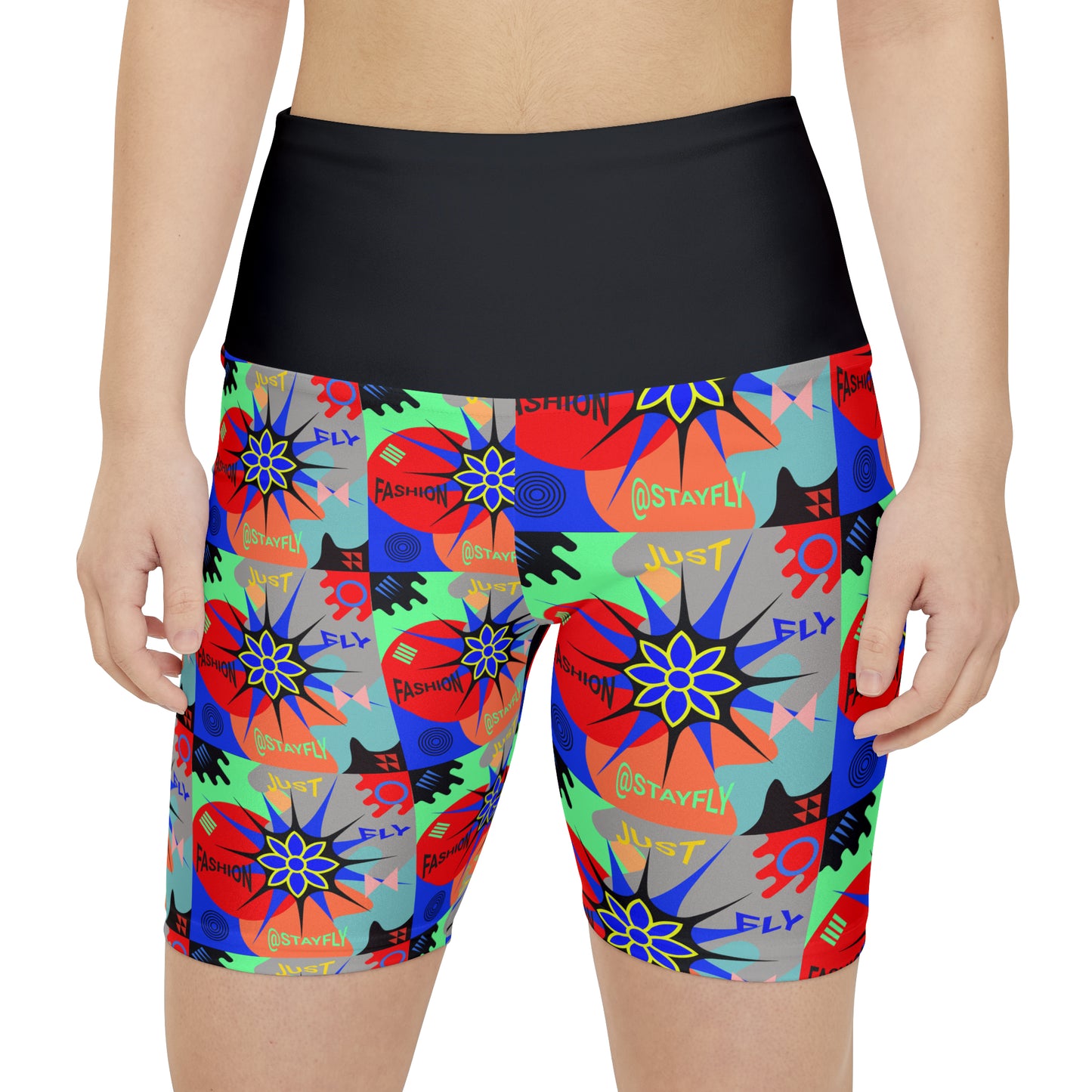 Women's Workout Shorts (AOP)STAR FLOWER