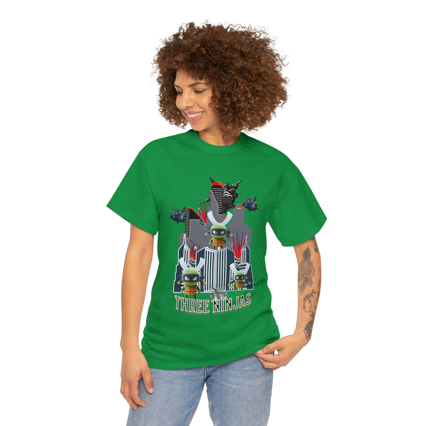Unisex Heavy Cotton Tee  Three Ninjas