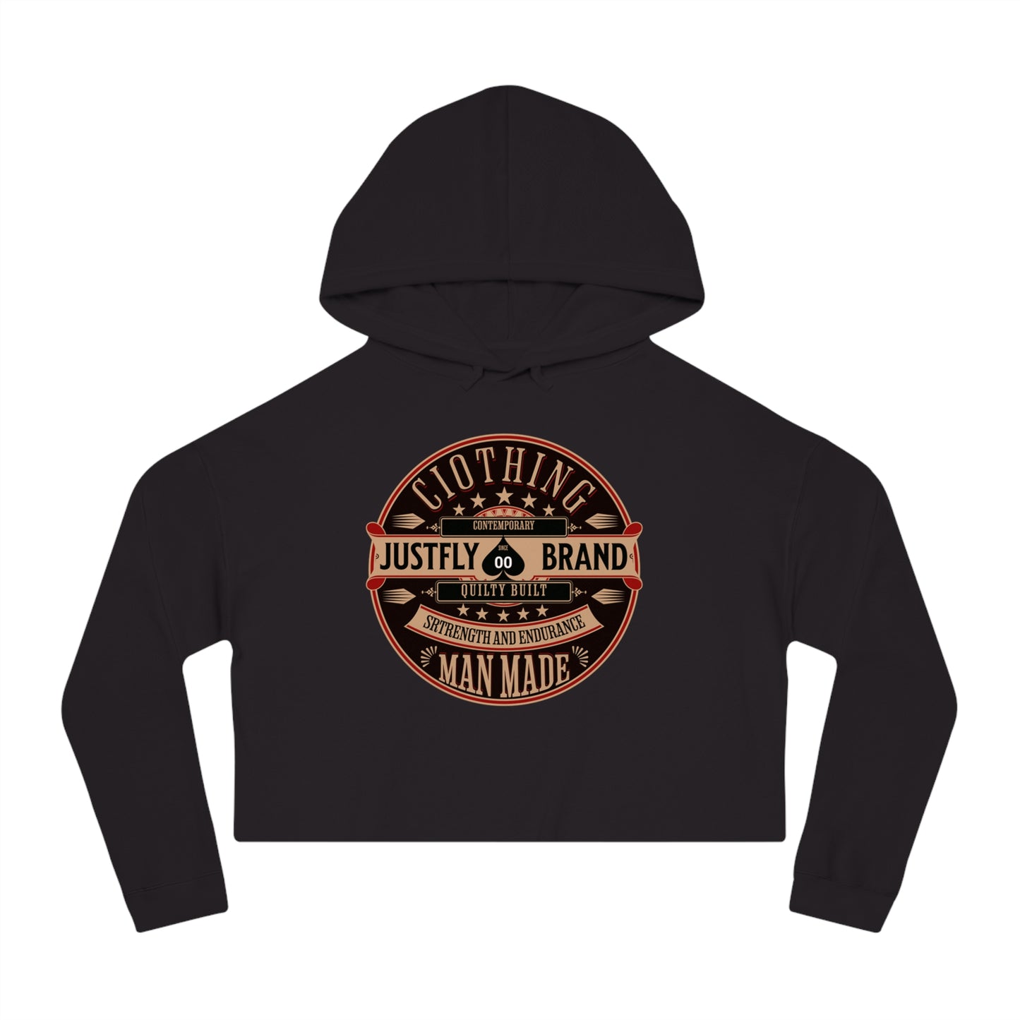 Women’s Cropped Hooded Sweatshirt Just Fly Fashion 2000 Brand
