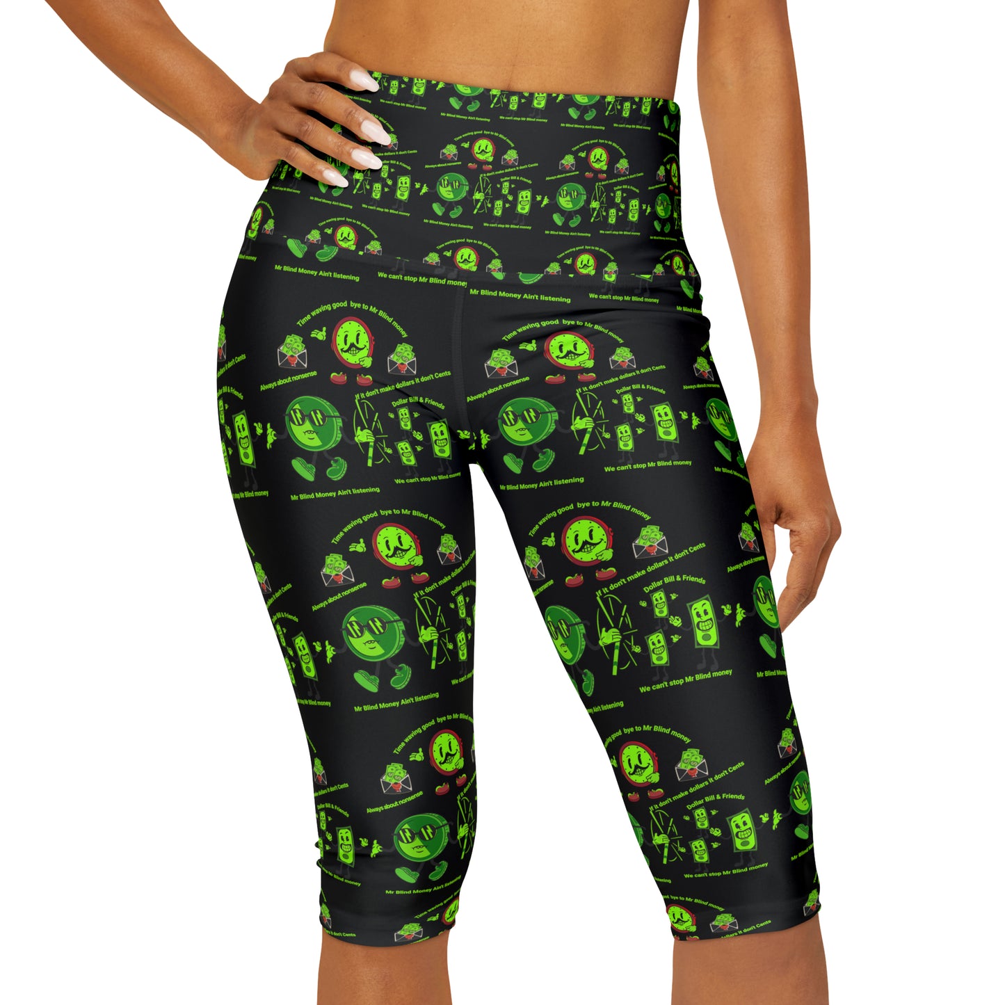 Yoga Capri Leggings (AOP) JUST FLY PATTERN