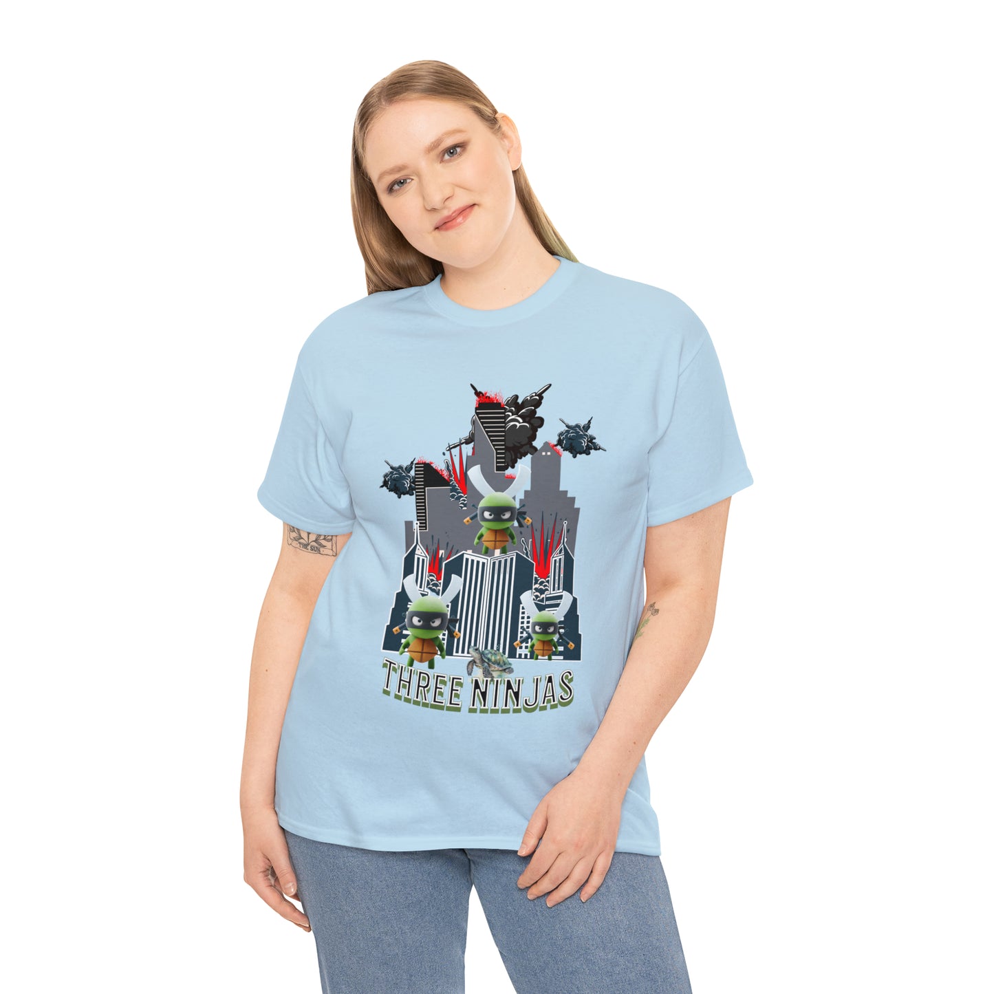 Unisex Heavy Cotton Tee  Three Ninjas